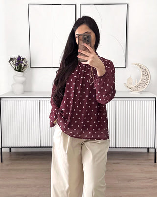 Blouse à pois