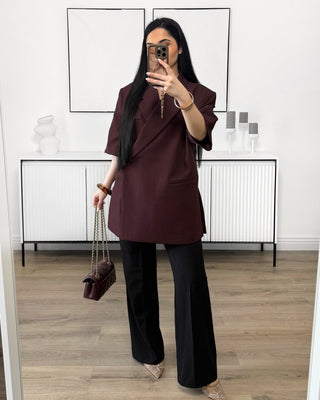 Blazer croisé Tara manches courtes