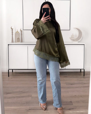 Blouse Satin dentelle