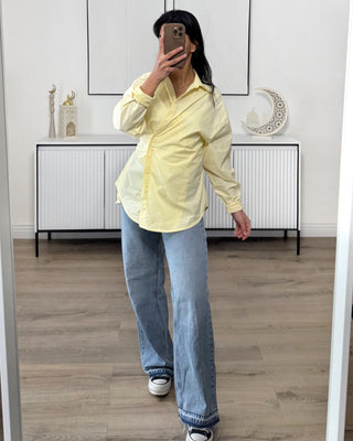 Chemise croisée en coton