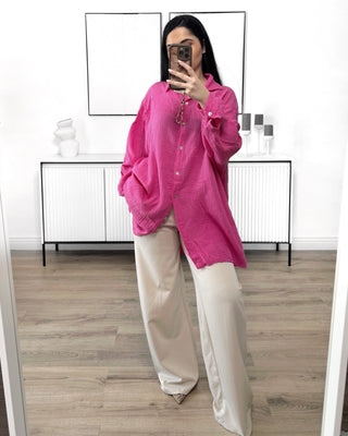 Chemise oversize gaze de coton