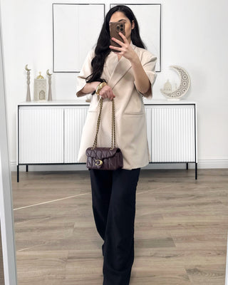 Blazer croisé Tara manches courtes