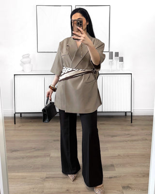 Blazer croisé Tara manches courtes