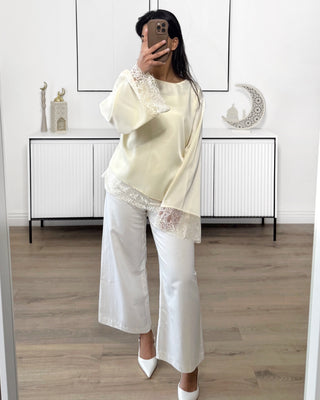 Blouse Satin dentelle