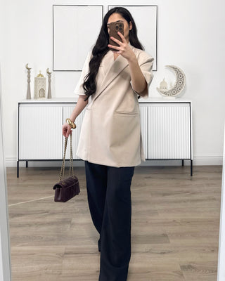 Blazer croisé Tara manches courtes