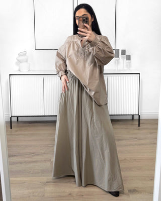 Jupe longue coton doublée