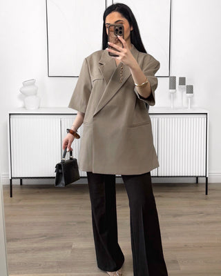 Blazer croisé Tara manches courtes