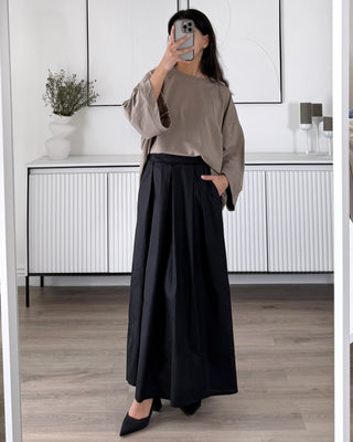 Tshirt oversize en coton taupe